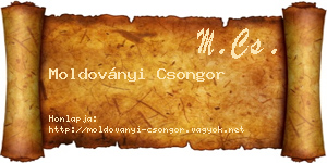 Moldoványi Csongor névjegykártya
